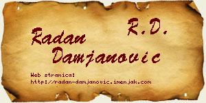 Radan Damjanović vizit kartica